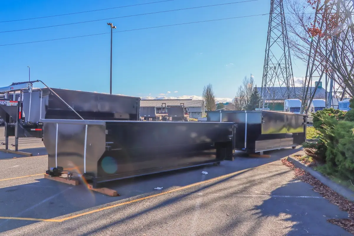 Roll-off dumpster ready for waste disposal at job site for Roofing Dumpster Rental in Warrenton